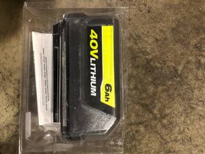 Ryobi 40V Lithium 6Ah Battery   Customer Returns See Pictures