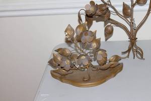 lot 44 image: Set of PartyLite Metal Wall Sconces - Floral Design