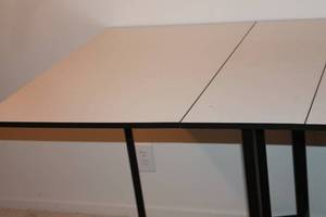 lot 72 image: Adjustable Folding Table with Wheels