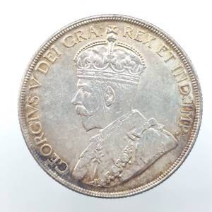 1936 Canada Silver Dollar, Mintage 339,600--80% Silver