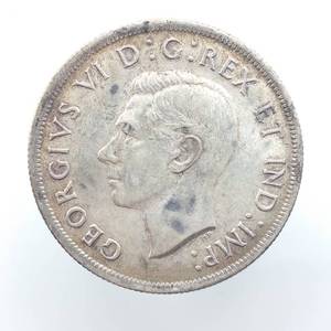 1937 Canada Silver Dollar, Mintage 207,406--80% Silver