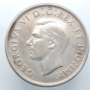 1945 Canada Silver Dollar--Higher Grade, Mintage 38,391, VERY LOW MINTAGE--80% Silver