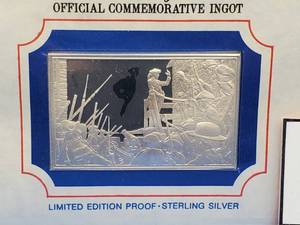 �70�s Art Bar.� 1.86 Troy Oz Sterling Silver. Actual Silver Weight is 1.72 Troy Oz each bar.