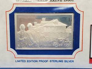�70�s Art Bar.� 1.86 Troy Oz Sterling Silver. Actual Silver Weight is 1.72 Troy Oz each bar.