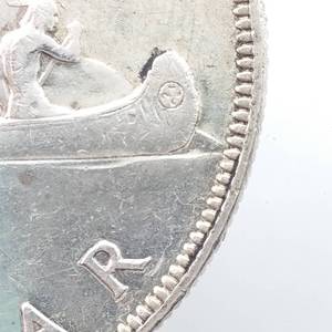 1952 Canada Silver Dollar, No Water Lines, Mintage 406,148 for all 1952 Dollars--80% Silver