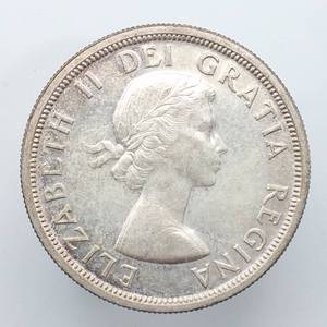 1954 Canada Silver Dollar--Higher Grade, Mintage 209,092--80% Silver