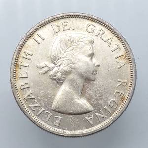 1959 Canada Silver Dollar--Higher Grade, Mintage 1,443,502--80% Silver