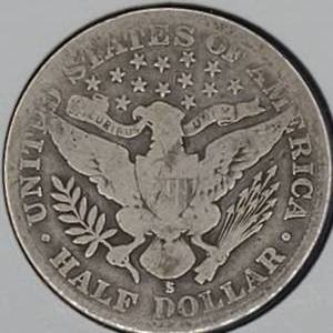 1914-S Barber Half Dollar, Full Rims--90% Silver