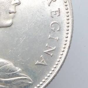 1966 Canada Silver Dollar, Higher Grade, Large Beads--80% Silver