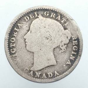 RARE 1893 Canada Silver Dime, Flat Top, Obverse #6--92.5% Silver
