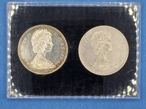 2 Canada Silver Dollars--1966 Canoe & 1967 Flying Goose--Both 80% Silver & Higher Grade