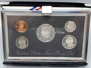 1997 US Mint Premier Silver Proof Set--OGP--Half Dolar, Quarter & Dime are 90% Silver