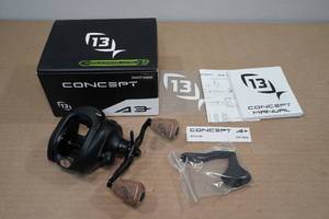 lot 22 image: 13 Fishing Concept Right Handed Baitcaster Reel -Black