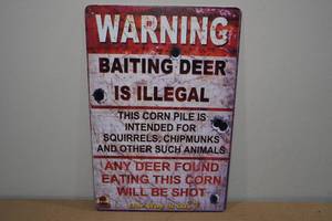 lot 53 image: Metal Warning Sign