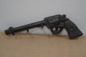 lot 60 image: Cast Iron Revolver CoatKey Hook