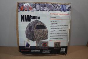 lot 153 image: N & W 400M Backpack Hunting Blind 60x60x65