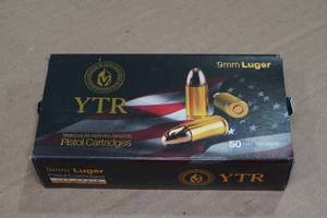 lot 222 image: 50 YTR 9mm Luger 124 Gr FMJ Ammo