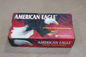lot 234 image: 50 Federal American Eagle 9mm Luger 115 Gr FMJ Ammo