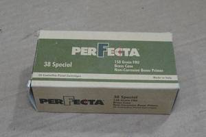 lot 236 image: 50 Perfecta 38 Special 158 Gr FMJ Ammo