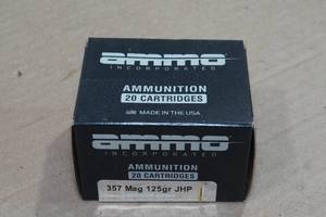 lot 240 image: 20 Ammo Inc .357 Mag 125 Gr JHP Ammo