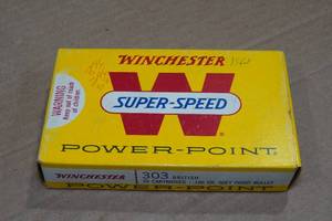 lot 244 image: 20 Winchester .303 British 180 Gr SP Ammo