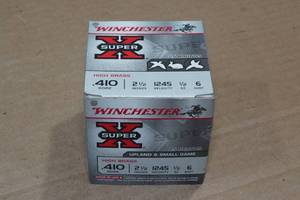 lot 261 image: 25 Winchester Super-X .410 Bore 2-12 6 Shot Shotshells