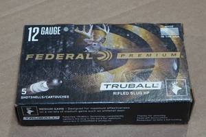 lot 272 image: 5 Federal Premium 12 Gauge 2-34 Rifled HP Slugs