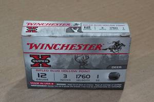 lot 273 image: 5 Winchester Super-X 12 Gauge 3 Rifled HP Slugs