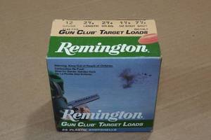 lot 295 image: 25 Remington Target Loads 12 Gauge 2-34 7-12 Shot Shotshells