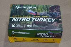 lot 300 image: 10 Remington Nitro Turkey 12 Gauge 3 5 Shot Shotshells