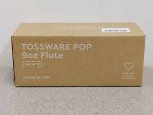 lot 42 image: NEW TOSSWARE POP 9 OZ FLUTE SET
