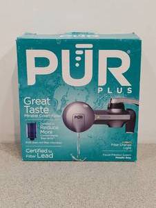 lot 32 image: NEW PUR PLUS ADVANCED FAUCET MOUNTED WATER FILTRATION SYSTEM