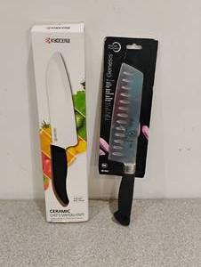 lot 56 image: NEW MERCER CULINARY GENSIS KNIFE & KYOCERA CERAMIC CHEF KNIFE