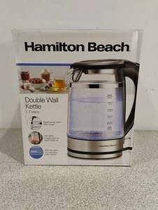 lot 57 image: NEW HAMILTON BEACH DOUBLE WALL ELECTRIC KETTLE