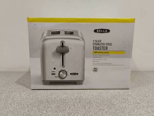lot 69 image: NEW BELLA 2 SLICE STAINLESS STEEL TOASTER