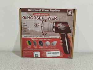 lot 83 image: RUBY HORSEPOWER HANDHELD CORDLESS POWER SCRUBBER
