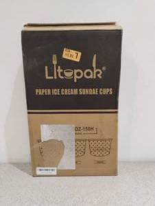 lot 92 image: NEW LITOPAK PAPER ICE CREAM SUNDAE CUPS