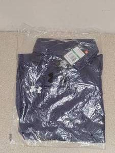 lot 105 image: NEW UNDER ARMOUR POLO SHORT SLEEVE SHIRT SIZE LARGE BLUE