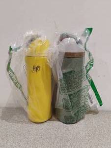 lot 129 image: 2 NEW OWALA INSULATED STEEL DRINKING CONTAINERS