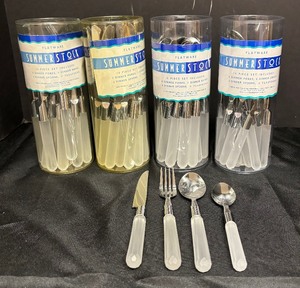 lot 120 image: Resin Handled Flatware Grouping