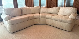 lot 28 image: Vintage Curved Sofa  Couch