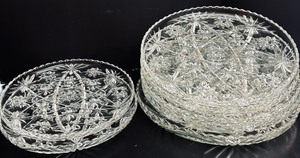 lot 51 image: Vintage Crystal Platters