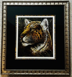 lot 58 image: Framed Leopard Print