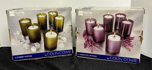 lot 205 image: Colin Cowie Amethyst and Citrine Candle Holders