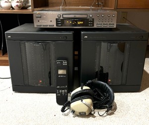 lot 24A image: JVC Compact Disk Player with Two 100 Disk Players and Realistic Headphones