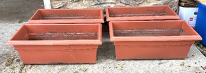 lot 383 image: Four Resin Planter Boxes