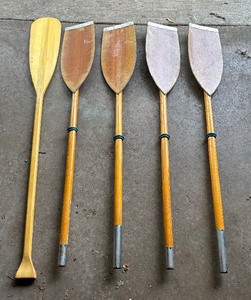 lot 399 image: Five Wooden Boat Oars