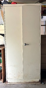 lot 429 image: Two Door Metal Storage Cabinet