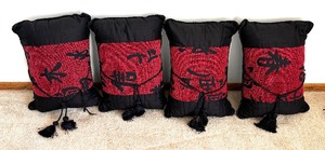 lot 440 image: Four Asian Style Accent Pillows