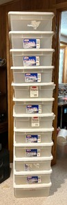 lot 447 image: 12 Plastic Storage Bins